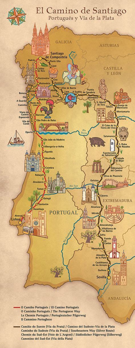 Camino De Santiago Portugues And Via De La