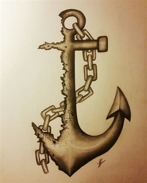 Anchor Drawing By Drawingbylauren Anchor Drawing Drawings Art