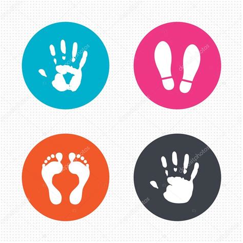 Hand And Foot Print Icons — Stock Vector © Blankstock 75655087