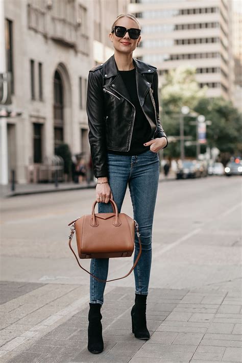 black leather jacket outfit 2023 fashion trends