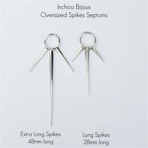 Extra Long Spike Septum Piercing Large Oversized Nose Ring Etsy