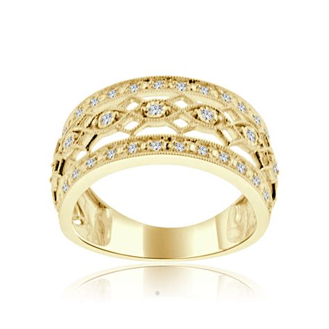 Arthurs Collection Diamond White Gold Womens Wedding Bands Designer