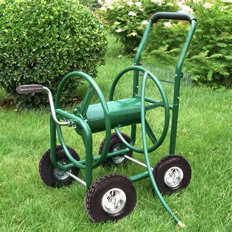 Garden Water Hose Reel Cart Outdoor Heavy Duty Yard Planting Wbasket