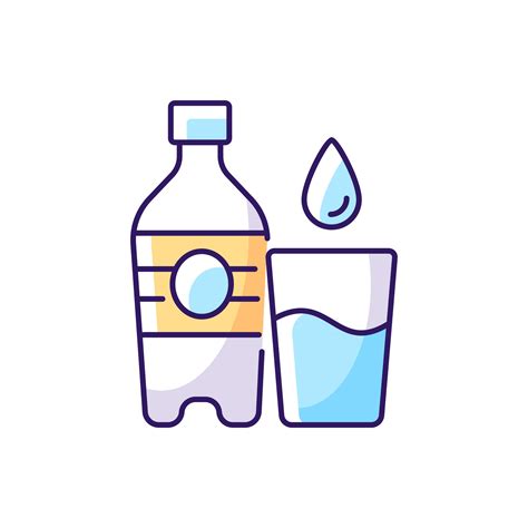 Icono De Color De Agua Rgb Hidratación Para Fitness Agua Mineral