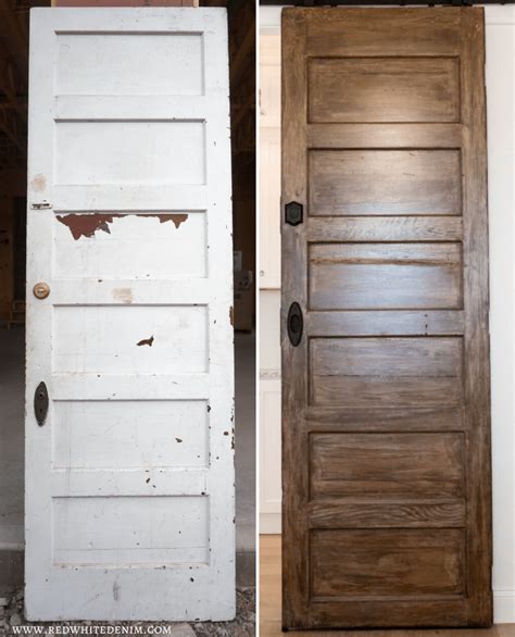 Diy Vintage Pantry Door Red White And Denim