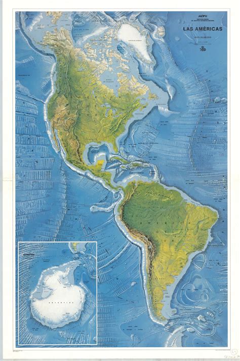 América Mapas Físicos 1990