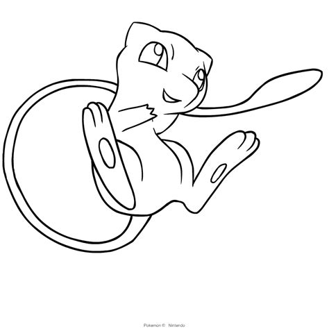 Printable Mew Coloring Pages Anime Coloring Pages