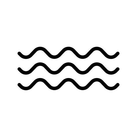 wave icon in line style design isolated on white background water waves symbol editable stroke