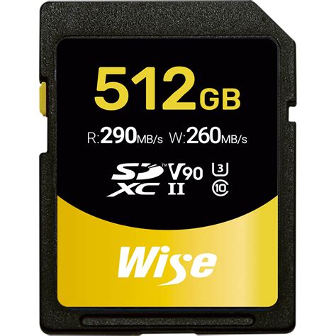 Wise Advanced 512gb Sd N Uhs Ii Sdxc Memory Card Sd N512 Bandh