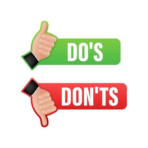 Premium Vector Dos And Donts Like Thumbs Up Or Down Flat Simple