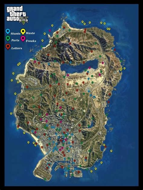 All Collectible Locations In Gta5 Grand Theft Auto Gta V Cheats Gta