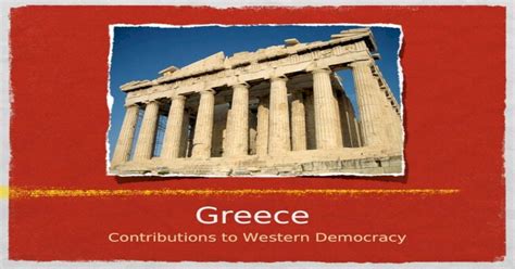 Greece Contributions To Western Democracy Setting The Stage Archaic