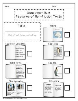 In the video introduction to nonfiction, what common types of nonfiction texts does the presenter identify? Nonfiction Text Features Freebie | Nonfiction texts, Text ...