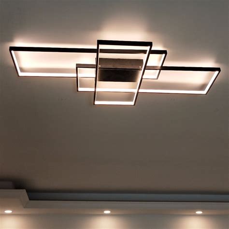 Contemporary Ceiling Light Linear Plastic Led Led