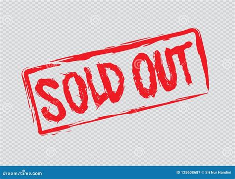 Sold Out Text Rubber Seal Stamp Watermark Stock Vector Illustration