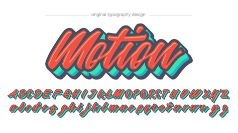 Colorful Bold Calligraphy Font 692732 Vector Art At Vecteezy