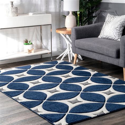 Unique Living Room Rugs Navy In 2020 Blue And White Rug Blue Area Rugs Grey And White Rug