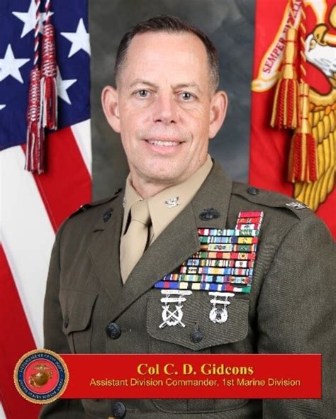 Colonel Christopher D Gideons 1st Marine Division Biography