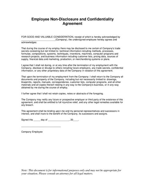 Free 11 Confidentiality Agreement Contract Forms In Pdf