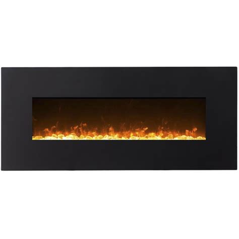 Regal Flame Orion Black 50 Inch Crystal Ventless Heater Electric Wall