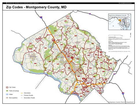 Montgomery County Zip Code Map Zip Code Map