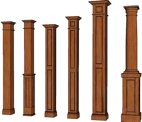 Custom Built Stained Wood Interior Columns Columns Stain Grade