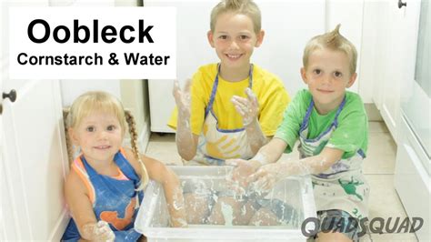 If your kids haven't done the cornstarch and water experiment, they are missing out on a ton of fun! Oobleck - Cornstarch and Water - YouTube