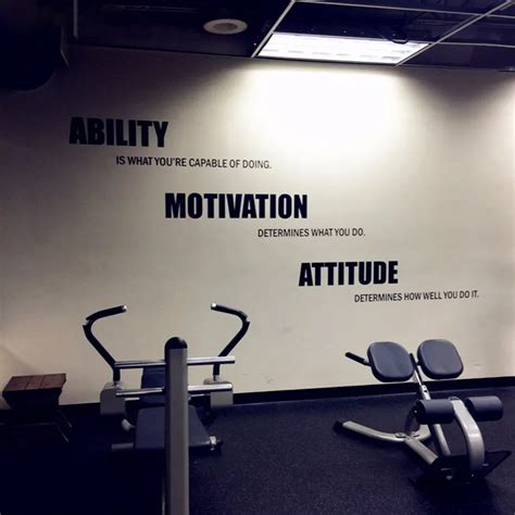 Powerful Motivational Fitness Quotes Gym Wall Stickers Wall Decals