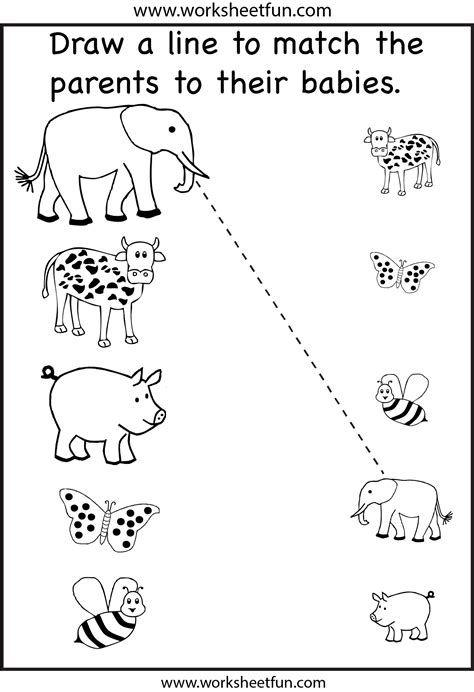 Preschool Matching Worksheet Fun Worksheets For Kids Preschool