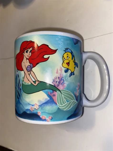 Walt Disney Store The Little Mermaid Coffee Mug Cup Vintage 90s 1600