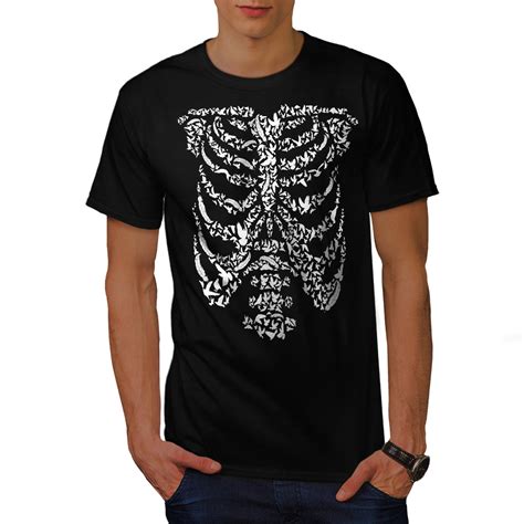 Wellcoda Art Skeleton Bones Skull Mens T Shirt Graphic Design Printed