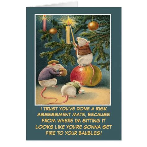 Funny Health And Safety Christmas Card Zazzle