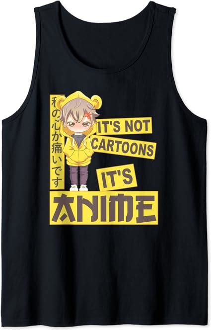 Sad Anime Boy Its Not Cartoons Its Anime Manga Teen Boy Tank Top