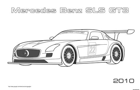 Téléchargez la page de coloriage lambourgini voiture de course gratuitement. Coloriage Mercedes Benz Sls Gt3 2010 Dessin Voiture De Sport à imprimer