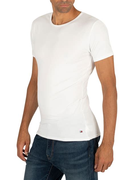 Tommy Hilfiger 3 Pack Premium Essentials T Shirts White Standout