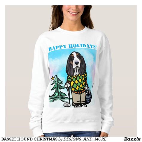 Basset Hound Christmas Sweatshirt Sweatshirts Christmas