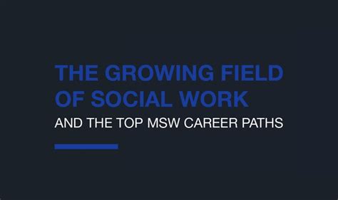 The Growing Field Of Social Work And The Top Msw Career Paths