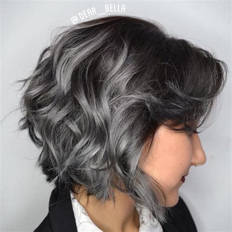 Brown Blonde Hair Dark Hair Dark Grey Hair Charcoal Medium Length