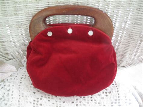Changeable Wooden Handle Purse With Button On Covers Purses Pretty