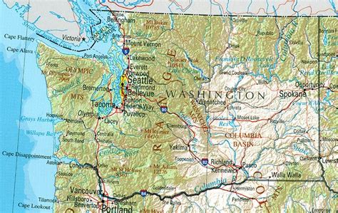 Washington Reference Map Washington State Map Washington Map