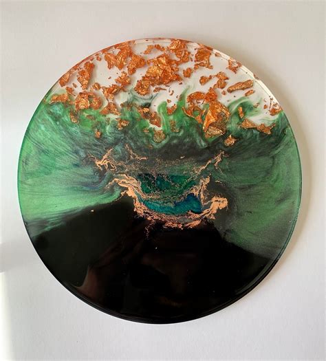 Epoxy Resin Plate Resin Geode Plate For Table Decor Etsy
