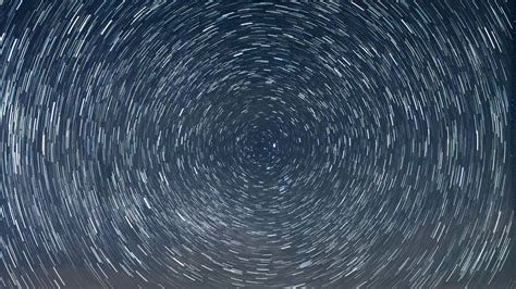 Download Wallpaper 2560x1440 Starry Sky Stars Rotation Long Exposure
