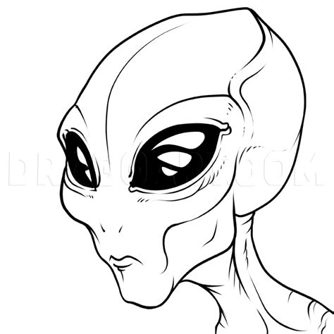 How To Draw A Gray Alien The Grays Step By Step Drawing Guide By