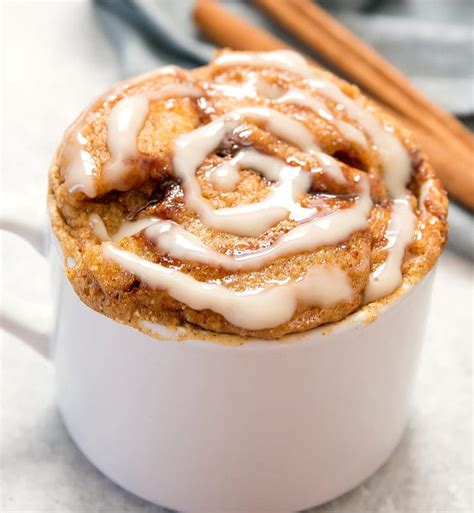 While still hot, carefully roll up cake and towel from narrow end. Paleo Cinnamon Roll Mug Cake - Kirbie's Cravings