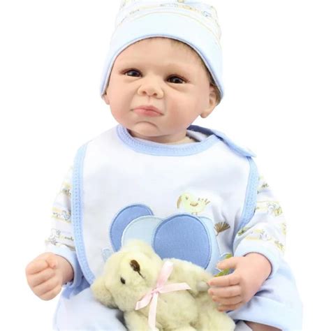 50 55 Cm Cry Baby Boy Dolls For Adoption Realistic Silicone Reborn Baby
