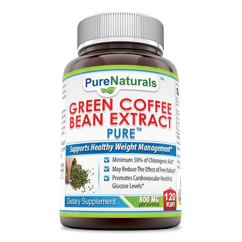 Pure Naturals Green Coffee Bean Extract Mg Vcaps Walmart
