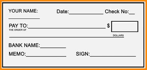 Blank Check Templates For Microsoft Word 2 Templates Example