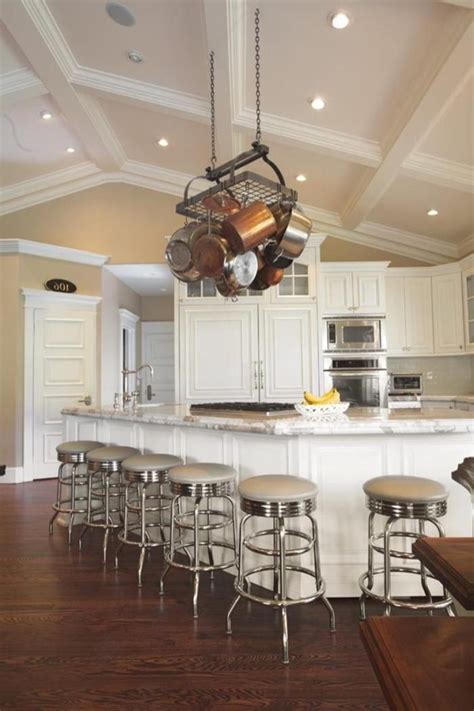 A coffered ceiling is created with coffered panels or coffers. coffers are sunken panels attached to a suspended deep coffers add visual weight to a room, while shallow coffers create a lighter feel. 50 Amazing Kitchen Lighting Ideas For Vaulted Ceilings ...