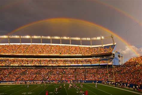 A Rainbow Over The Stadium Denver Broncos Vs Pittsburgh Steelers NFL