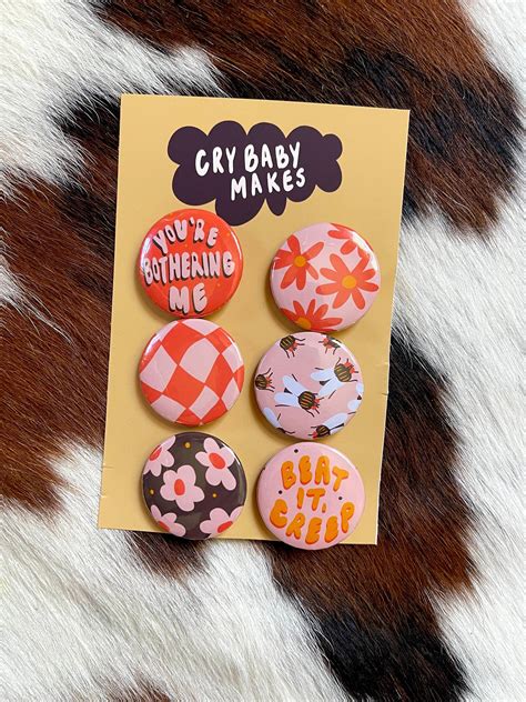 Groovy Button Pack Etsy